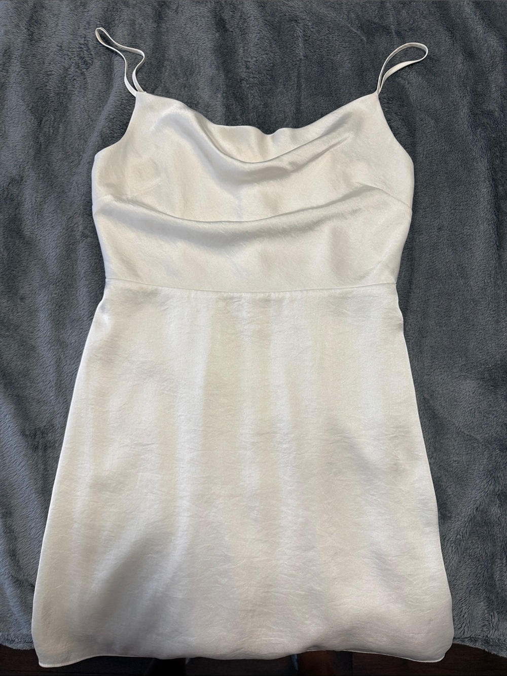Aritzia Sunday best White Cowl Neck Spaghetti Strap Dress